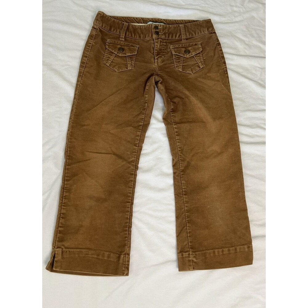 Y2K Aéropostale Tan Corduroy Pants Womens Early 2000s Straight Leg 8